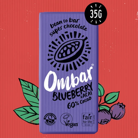 Ombar Vegan Blueberry & Acai Chocolate Bar 35g