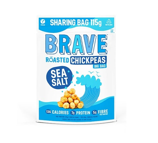 Brave Roasted Chickpeas - Sea Salt Sharing Bag 115g
