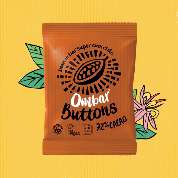 Ombar Vegan 72% Cacao Chocolate Buttons