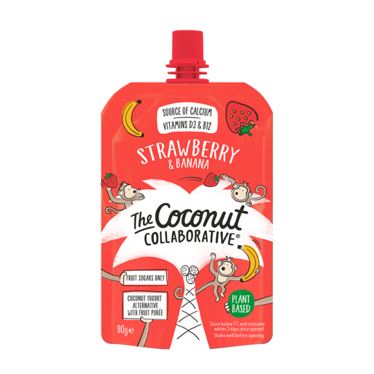 The Coconut Collaborative Strawberry and Banana Kids Yogurt Pouch 90g (6pk)