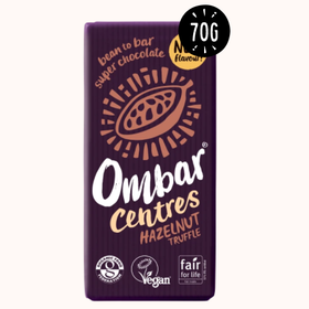 Ombar Centres Hazelnut Truffle Chocolate Bar 70g