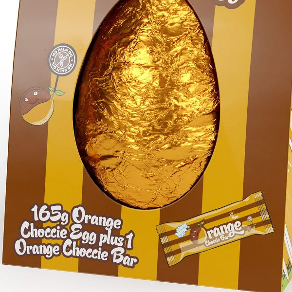 Mummy Meagz Vegan Orange Choccie Easter Egg with Choccie Orange Bar 165g