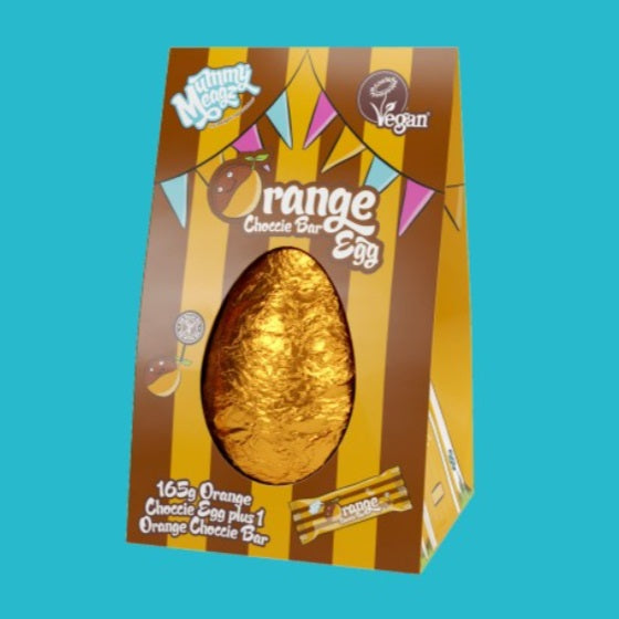 Mummy Meagz Vegan Orange Choccie Easter Egg with Choccie Orange Bar 165g