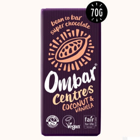 Ombar Centres Coconut & Vanilla Chocolate Bar 70g