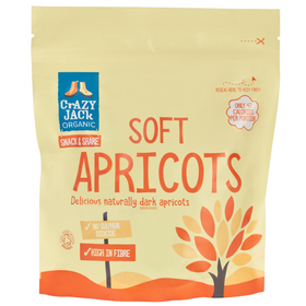 Crazy Jack Organic Snack & Share Ready To Eat Soft Apricots 200g