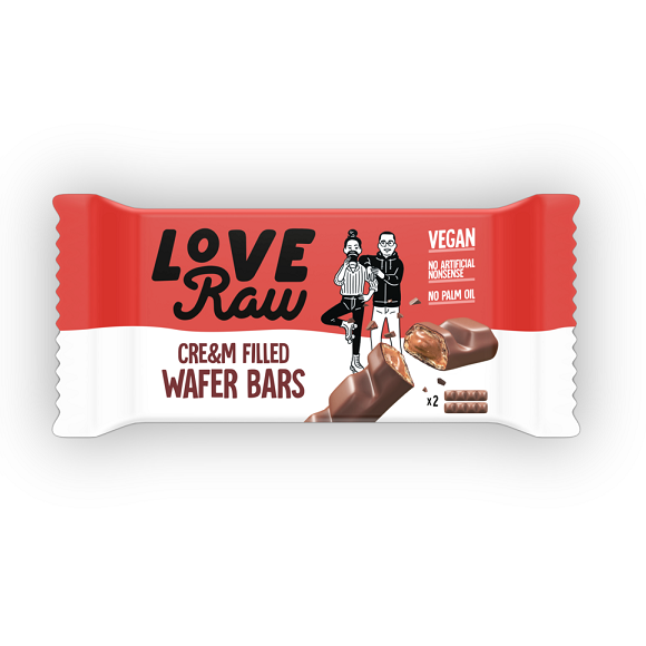 LoveRaw Vegan Cre&M Filled Wafer Bars 43g (6pk)