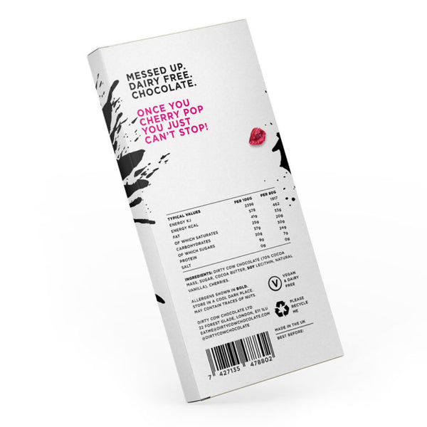 Dirty Cow Cherry Pop Chocolate Bar 80g
