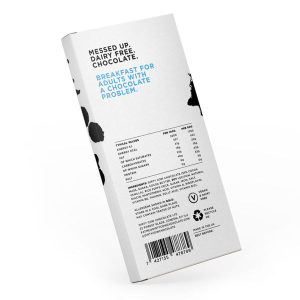 Dirty Cow Snap Crackle Shop Chocolate Bar 80g