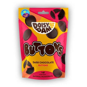 Doisy & Dam Giant Dark Chocolate Buttons Sharing Bag 80g