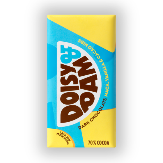 Doisy & Dam Maca, Vanilla & Cacao Dark Chocolate Bar 80g