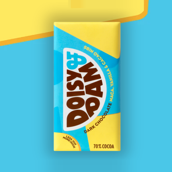 Doisy & Dam Maca, Vanilla & Cacao Dark Chocolate Bar 80g