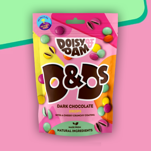 Doisy & Dam Naturally Coloured Dark Chocolate Drops Sharing Bag 80g