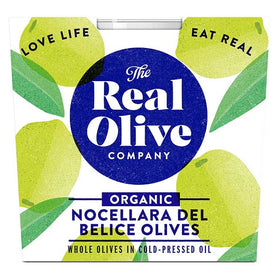 Real Olive Co. Organic Nocellara Del Belice Olives Deli Pot 210g