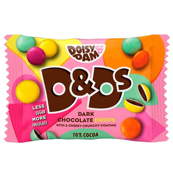 Doisy & Dam Naturally Coloured Dark Chocolate Drops 30g