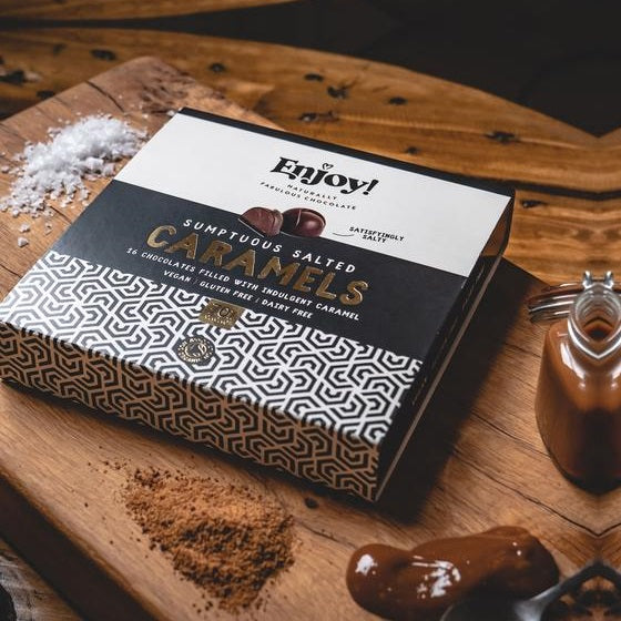 Enjoy! Sumptuous Salted Caramels Filled Chocolates Box 16 144g