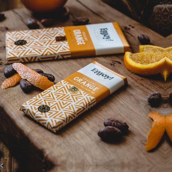 Enjoy! Opulent Orange 70% Cacao Chocolate Bar 35g