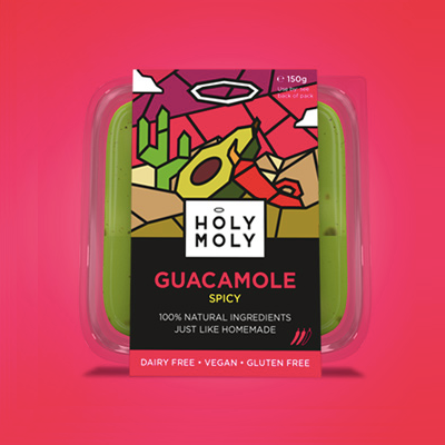 Holy Moly Jalapeno & Red Pepper Guacamole Dip 150g