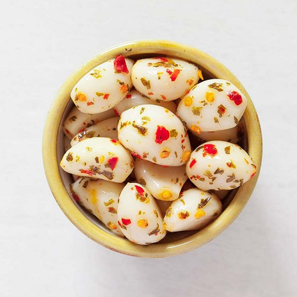 Real Olive Co. Hot Pickled Garlic Deli Pot 210g