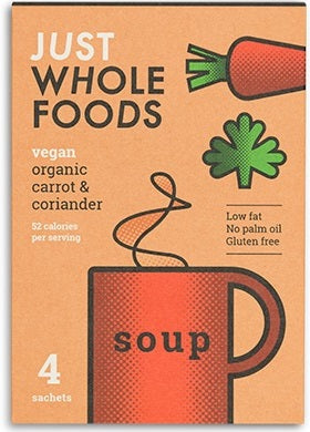 Just Wholefoods Soup - Carrot & Coriander 68g