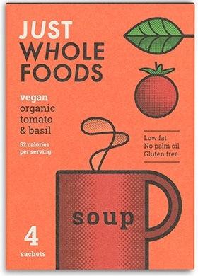 Just Wholefoods Soup - Tomato & Basil 68g