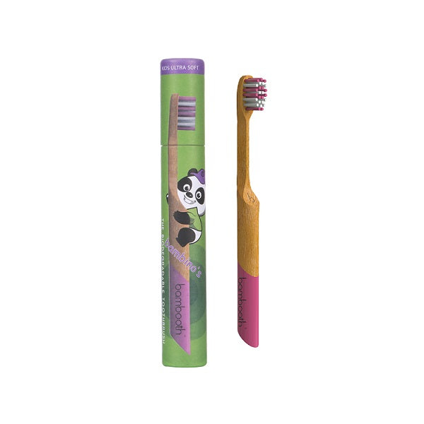 Bambooth Kids Bambino Bamboo Toothbrush - Coral Pink