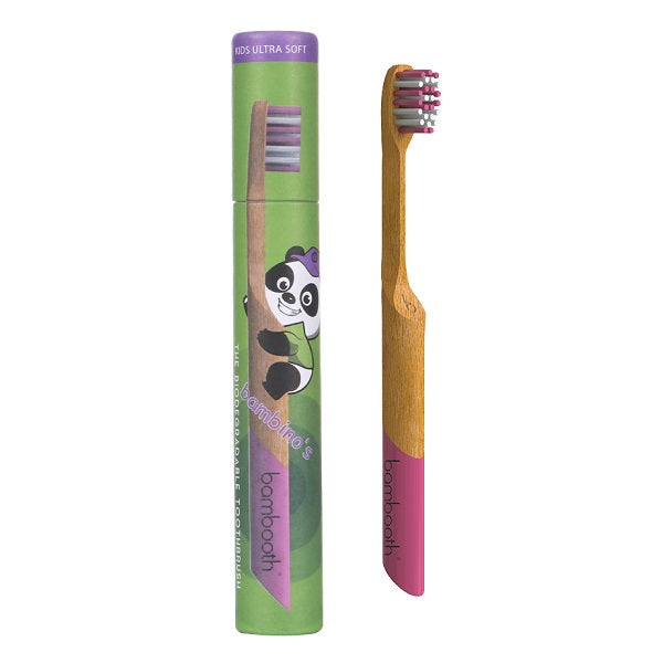 Bambooth Kids Bambino Bamboo Toothbrush - Coral Pink