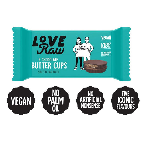 LoveRaw Chocolate Salted Caramel Butter Cups (6pk)