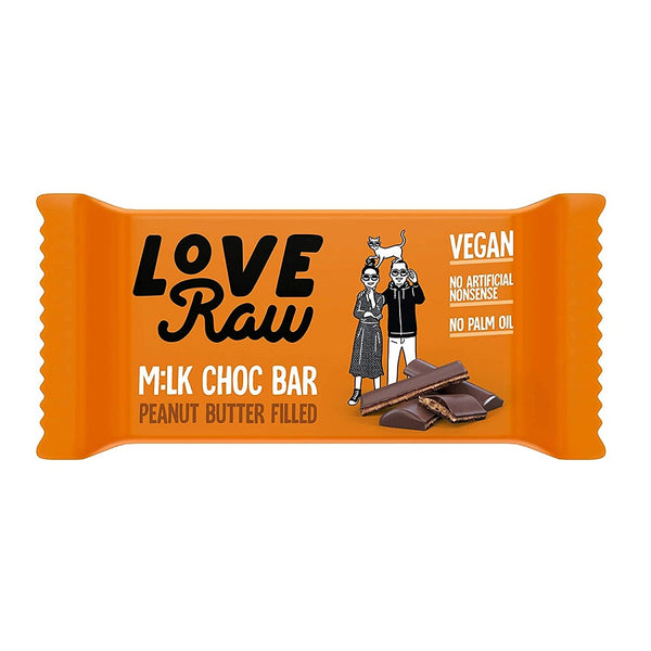 LoveRaw Peanut Butter Filled M:Lk Choc Bar 30g