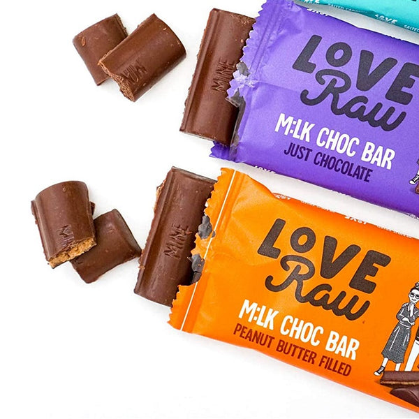 LoveRaw Peanut Butter Filled M:Lk Choc Bar 30g (6pk)