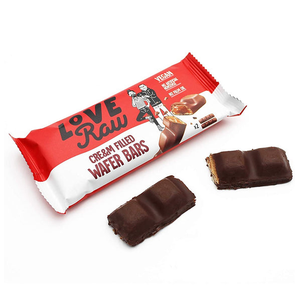 LoveRaw Vegan Cre&M Filled Wafer Bars 43g (12pk)