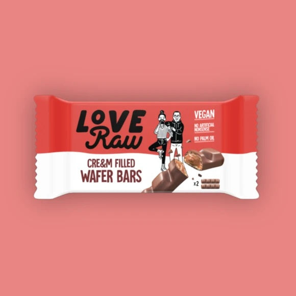 LoveRaw Vegan Cre&M Filled Wafer Bars 43g (12pk)