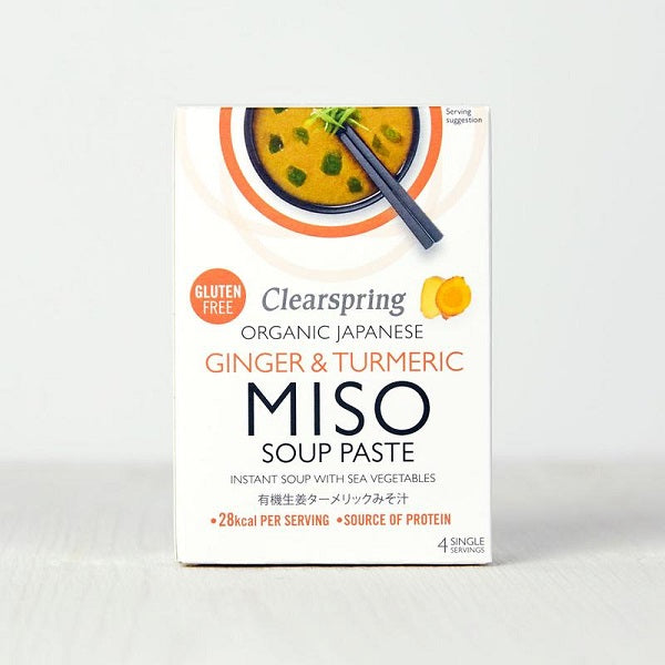 Clearspring Organic Instant Miso Soup Paste - Ginger & Turmeric 15g