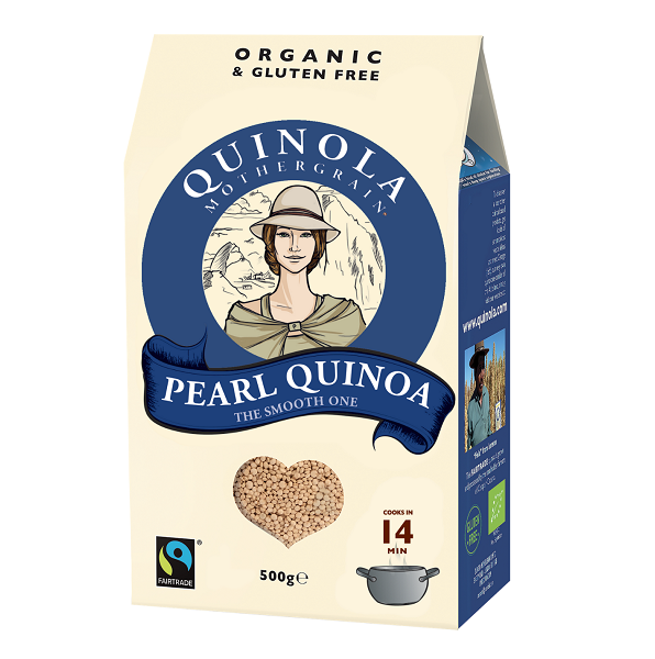 Quinola Organic Gluten-Free Smooth White Pearl Quinoa 500g