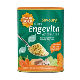 Marigold Vegan Super Engevita Yeast Flakes with Added Vit. D & B12 100g