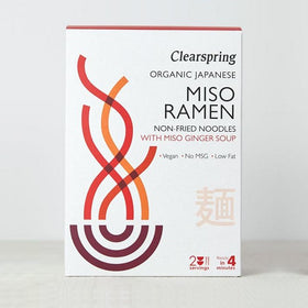Clearspring Organic Japanese Miso Ramen Noodles with Miso Ginger Soup 105g