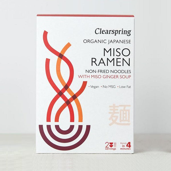 Clearspring Organic Japanese Miso Ramen Noodles with Miso Ginger Soup 105g