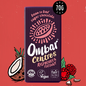 Ombar Centres Raspberry & Coconut Chocolate Bar 70g