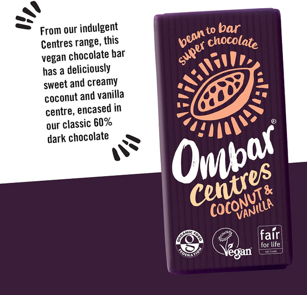 Ombar Centres Coconut & Vanilla Chocolate Bar 35g