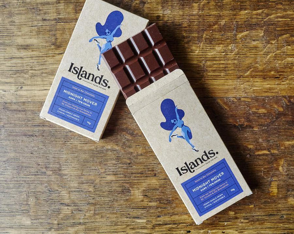 Islands Midnight Mover - 75% Dark Chocolate Bar
