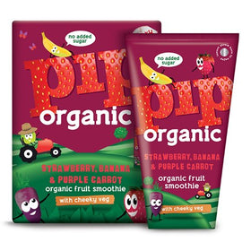 Pip Organic Kids Strawberry, Banana & Purple Carrot Smoothie 180ml (6pk)
