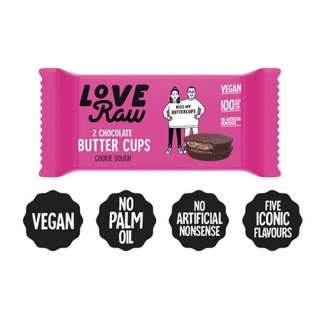 LoveRaw Chocolate Cookie Dough Butter Cups 34g
