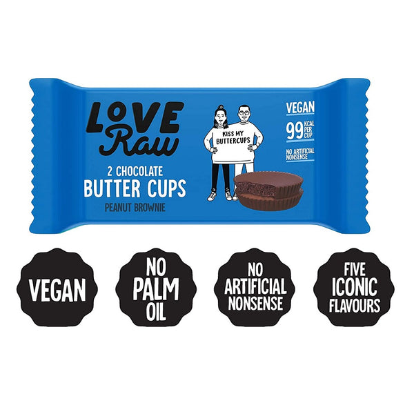 LoveRaw Chocolate Peanut Brownie Butter Cups (6pk)