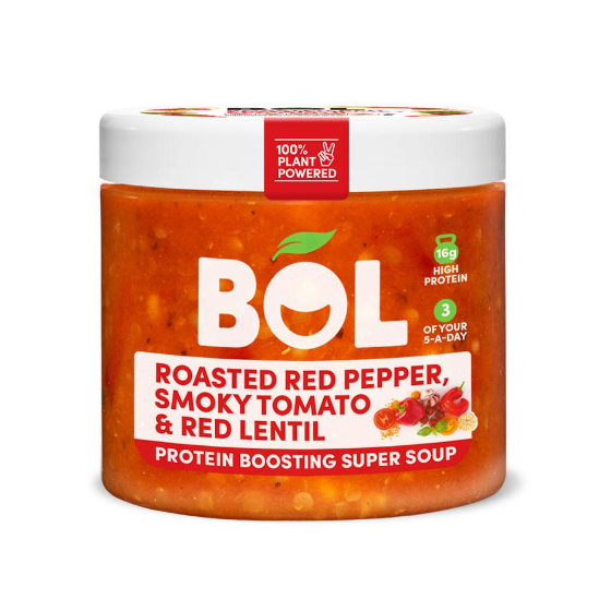 BOL Roasted Red Pepper, Smoky Tomato & Red Lentil Protein Boosting Super Soup 500g
