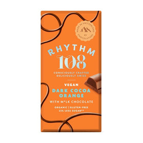 Rhythm 108 Dark Cocoa Orange M’lk Chocolate Tablet 100g