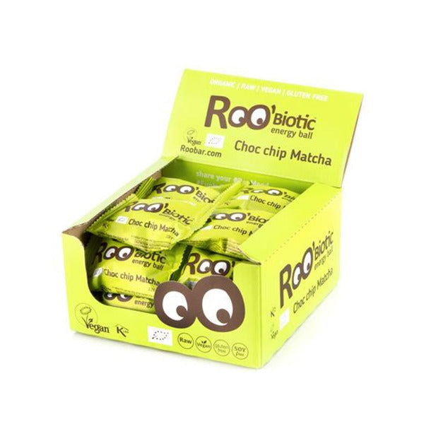 RooBar Roobiotic Matcha & Choc Chip Energy Ball