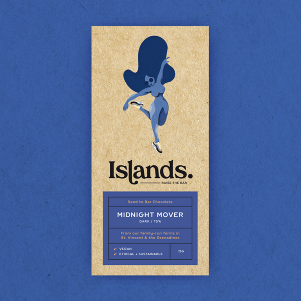 Islands Midnight Mover - 75% Dark Chocolate Bar