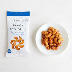 Clearspring Snack Organic Roasted Tamari Cashew Nuts 30g