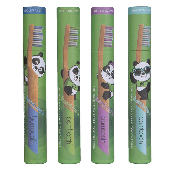 Bambooth Kids Bambino Bamboo Toothbrush - Coral Pink