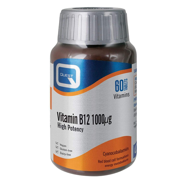 Quest Vitamin B12 1000mg High Potency Tablets (60pk)
