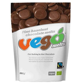 Vego Fine Hazelnut Chocolate Melts 180g (10pk)
